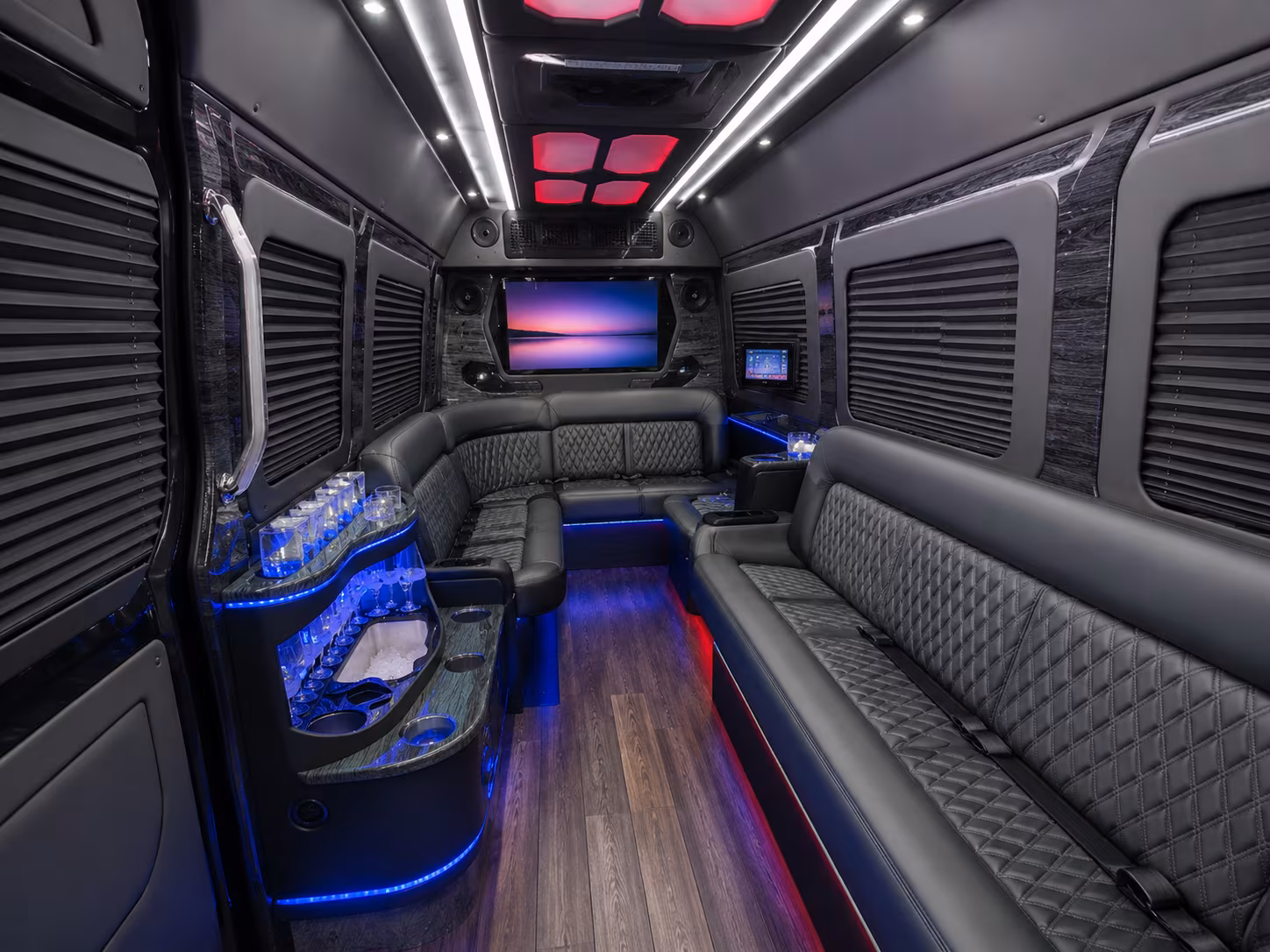 springfield 30 passenger party bus interior